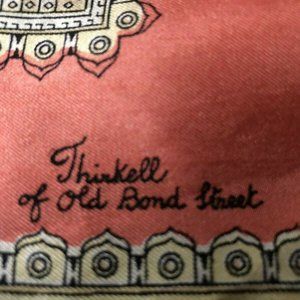 1940 Roy Thirkell of Old Bond Street Silk Scarf GOOD VINTAGE CONDITION